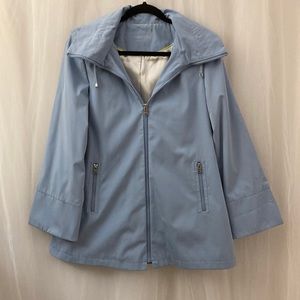 NWOT Calvin Klein baby blue rain jacket - oversized size small